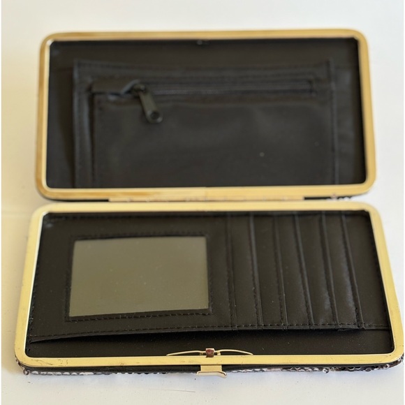 Clutch wallet silver, purple and brown - Picture 3 of 3